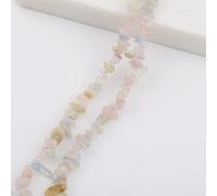 XNJTP 3-5 mm 80cm de Grava de Cristal Natural, Irregular y Agujero, Utilizado para Collar de Arete de Pulsera de Bricolaje Material de Bricolaje con Cuentas