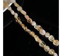 XNJTP 45cm 6-8 mm de Grava de Cristal Natural, Amatista Irregular, Agujeros Rectos Simples, utilizados para Pulseras con Cuentas de Bricolaje, Collares y Manualidades