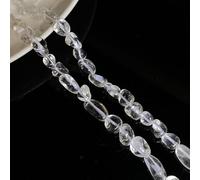 XNJTP 45cm 6-8 mm de Grava de Cristal Natural, Amatista Irregular, Agujeros Rectos Simples, utilizados para Pulseras con Cuentas de Bricolaje, Collares y Manualidades