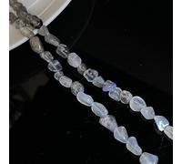 XNJTP 45cm 6-8 mm de Grava de Cristal Natural, Amatista Irregular, Agujeros Rectos Simples, utilizados para Pulseras con Cuentas de Bricolaje, Collares y Manualidades