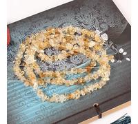 XNJTP 80cm de Grava de Cristal Natural, Granate de Aguamarina de Amatista el Cristal de Polvo Tiene Agujeros, utilizados para el Collar de Pulsera de Bricolaje, la Vida del árbol del árbol