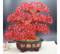 XNJTP Árbol de Vida de Cuarzo Amarillo de 15 Pulgadas, Fortuna, Afortunado, energía, Riqueza, Utilizado para la decoración de Plantas en macetas para la compañía hogar