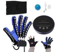 XNKLPY Dedos Rehabilitación Robóticos Guantes, Dispositivo de Rehabilitación de Manos para Stroke Hemiplejia, Ayudas para Ejercitadores de Manos(A:Mano Izquierda B:Mano Derecha)(Size:B M,Color:Azul)