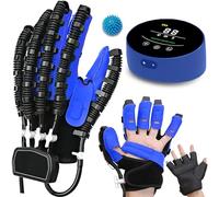 XNKLPY Guantes Robót de Rehabilitacion Mano, Aparato de Rehab de Manos para HemipléJicos Artrosis, Guantes de Tratamiento de Rehabilitación(A:Mano Izquierda B:Mano Derecha)(Size:A L,Color:Azul)