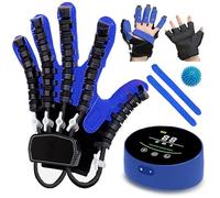 XNKLPY Guantes Roboticos Rehabilitación Ictus, Guante Terapeutico para Rehabilitación de Manos, Entrenador de Rehabilitación de Dedos Guantes para Terapia Hemiplejía B Left L