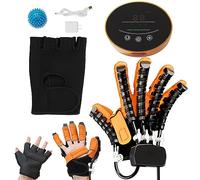 XNKLPY Mano Función Rehabilitación Robot Guantes Hemiplegia Accidente Cerebrovascular Dedos Rehabilitación Trainer Guantes de Fisioterapia(A:Mano Izquierda B:Mano Derecha)(Size:B M,Color:Naranja)