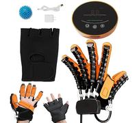 XNKLPY Mano Función Rehabilitación Robot Guantes Hemiplegia Accidente Cerebrovascular Dedos Rehabilitación Trainer Guantes de Fisioterapia(A:Mano Izquierda B:Mano Derecha)(Size:A XXL,Color:Naranja)