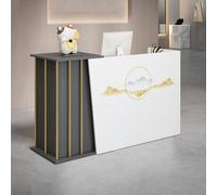 XNKLPY Mesa Mostrador Recepción Pequeño, Mostradores para Tiendas con Cerradura Cajóns, Mueble Escritorio para Recepción con Espacio de Almacenamiento, para Oficina Peluquería Negocio