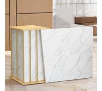 XNKLPY Mostrador de Recepción con Cerradura Cajones, Mostrador Recepcion Pequeño, para Tiendas o Recepción Mueble Vestíbulos de Empresas, Recepciones de Hoteles, Tiendas de Ropa A 120cm