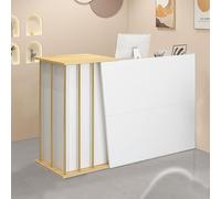 XNKLPY Mostrador de Recepción Gabinete de Cajero con Cerradura Cajón, Mostradores para Tiendas con Espacios de Almacenamiento, Mueble Recepción para Oficina Clínica Salón Hotel A 100cm