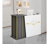 XNKLPY Mostrador Recepcion Madera con 4 Espacio de Almacenamiento Mostradores para Tiendas con 2 Cajones para Recepción para Oficina Clínica Tienda Ropa