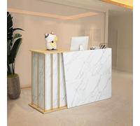 XNKLPY Mostrador Recepcion Madera con 4 Espacio de Almacenamiento Mostradores para Tiendas con Cajones con Cerradura, Oficina Escritorio de Recepción, Mueble Mostrador de Venta B 100cm