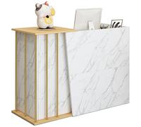 XNKLPY Mostrador Recepcion Madera Moderno, Mostradores para Tiendas con Cerradura Cajones, Mostradores Recepcion con 4 Espacio de Almacenamiento, para Oficina Clínica Vestíbulos de Empresas Hotel