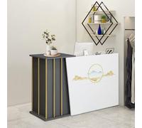 XNKLPY Mostrador Recepción para Estetica con 4 Espacio de Almacenaje, Mostrador de Caja de la Tienda Cajones con Cerradura, Mueble de Recepción para Clinica Oficina Vestíbulo Salón C 140cm