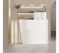 XNKLPY Mostrador Recepciones Peluqueria Mesa De Mostrador con Gran Espacio De Almacenaje para SalóN Tienda Hotel Supermercados Tiendas De Ropa(Size:100CM,Color:a)