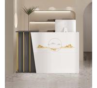 XNKLPY Mostrador Recepciones Peluqueria Mesa De Mostrador con Gran Espacio De Almacenaje para SalóN Tienda Hotel Supermercados Tiendas De Ropa(Size:120CM,Color:c)
