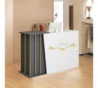 XNKLPY Mostradores Recepcion PequeñO Mostrador Recepcion Estetica Mostrador De Tienda con Cajones Cerradura Y Gran Almacenaje para SalóN Tienda Hotel Supermercados Tiendas De Ropa C 140cm