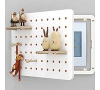 XNKLPY Revestimiento Cuadro Eléctrico Madera Cubierta Decorativa para Contador Eléctrico y Caja de Fusibles con Ventilación y Seguridad Infantil para Pasillo Restaurante White 40x30cm