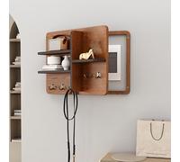 XNKLPY Tapa Cuadro Eléctrico Decorativo con Ganchos, Tapa Contador Luz Decorativa de Madera con Separador, Cuadro para Tapar Cuadro Eléctrico, Caja Contador Eléctrico A 60x50cm