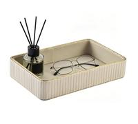 XNONE Bandeja organizadora de piel sintética, bandeja organizadora de escritorio, mesita de noche, almacenamiento de platos, bandejas decorativas para teléfono, cartera, joyas, relojes, perfume, baño