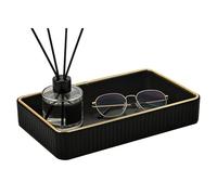 XNONE Bandeja organizadora de piel sintética, bandeja organizadora de escritorio, mesita de noche, almacenamiento de platos, bandejas decorativas para teléfono, cartera, joyas, relojes, perfume, baño