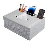 XNONE Portapañuelos de Papel in Cuero,Rectangular Caja de Pañuelos de Papel,Viene con 3 Cajas de Almacenamiento Pequeñas,Servilletero Para la Oficina en Casa,Decoración de Coche Automotive