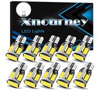 Xnourney 194 LED T10 168 501 W5W Bombilla Super Brillante 12V 11 SMD 5630 Chipset Utilizado para Coches, Camiones, Interior, Domo, Puerta, Placa de matrícula, Luces 6500K Blanco (10pcs/paquete)