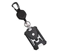 Xnourney - Portatarjetas de identificación táctica, llavero de mosquetón resistente - Heavy Duty con rodillo de insignia retráctil de 31,5 pulgadas