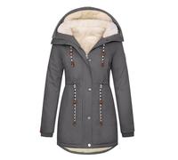 Xnova Abrigos Parka Mujer de Forro Polar Invierno Térmica | Cálido Chaquetas con Capucha de Pelo Sintetico Largo de Algodón Chaquetón Abrigo Perfecto para Actividades al Aire Libre