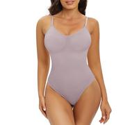 Xnova Body Moldeador Mujer Reductoras Control de Abdomen, Tanga Shapewear Bodysuit Reductor Lencería Moldeadora Corset Reductor Cintura (Morado Claro, M)