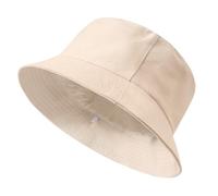 Xnova Sombrero de Pescador para el Sol Unisex, Reversibles Bucket Hat Algodón Plegables, Ligero Cabezas Grandes Cubo Sombreros de Playa Senderismo para Hombres Mujeres (Beige, M:58-60cm)