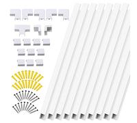 Xnuiasqe 10 conductos de cable de PVC para gestión de cables de pared, caché eléctrico, cubierta de alambre impermeable