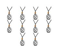 Xnuiasqe 10 soportes de piedra vacíos para collares, cordón para collar para cristales, soporte de piedra colgante ajustable