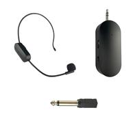 Xnuiasqe 2.4G Conjunto de MicróFono Lavalier InaláMbrico Montado en la Cabeza Transmisor con Receptor para Amplificador Altavoz de Voz 1 a 1