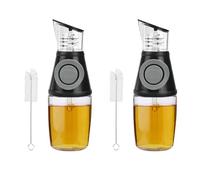 Xnuiasqe 2 dispensadores de aceite con bomba dosificadora y medidora de 250 ml con cepillo de limpieza