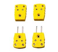 Xnuiasqe 2 Pares Tipo K Macho Hembra Adaptador de Enchufe de Termopar Conector de Sensor de Temperatura de Alta Temperatura 100°C(212°F)