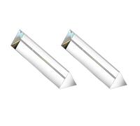 Xnuiasqe 2 Piezas de Prisma Triangular de Cristal Óptico de 6 Pulgadas para Efectos de Fotografía, Kits de Óptica de Espectro de Luz para Enseñanza de Física