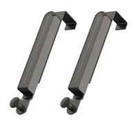 Xnuiasqe 2 tendederos plegables de aleación de aluminio para colgar sobre la puerta con barra retráctil, plegable y portátil para baño