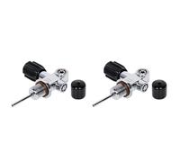 Xnuiasqe 2 válvulas reductoras de cilindro de alta presión G3/4-14NPS G3/4 de 5000 psi, válvula reductora para yugo/DIN