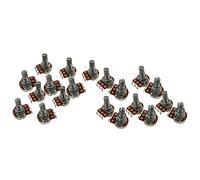 Xnuiasqe 20 potenciómetros de guitarra de tamaño pequeño para piezas de guitarra, 10 piezas B250K y 10 piezas A250K