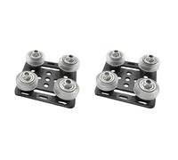 Xnuiasqe 2X Accesorios para Impresora 3D 2020 Kit Placa Un Portal para Construcción con Ranura Una V en Aluminio con Polea Una V-Slot