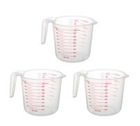 Xnuiasqe 3 tazas medidoras de 1000 ml para hornear, herramienta de cocina, de medición de plástico con escala