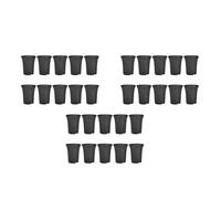 Xnuiasqe 30 macetas redondas negras de cintura alta perfectas para plantas de interior y exterior, semillas, verduras