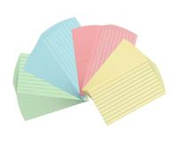 Xnuiasqe 300 Hojas de Fichas de Colores Tarjetas de Notas con Rayas de 3X5 Pulgadas Tarjetas Flash de Colores para Estudiar, Tomar Notas y de Tareas Pendientes