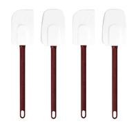 Xnuiasqe 4 espátulas y cucharas resistentes de silicona de alta temperatura, espátulas grandes de goma para uso en cocina, espátula comercial