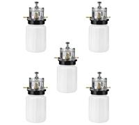 Xnuiasqe 5 recipientes de aceite con bomba de vacío de 500 ml para ordeñadora de plástico para vaca, oveja, cabra, accesorio de máquina de ordeño