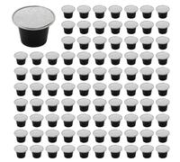 Xnuiasqe 500 juegos de cápsulas de café rellenables, cápsulas de café desechables, suministros de café, color negro