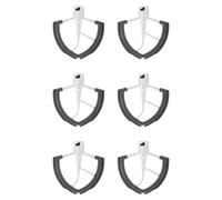 Xnuiasqe 6 batidores de borde flexible para batidora de soporte de elevación de , de mezcla de masa de 6 cuartos de galón con bordes de silicona flexibles