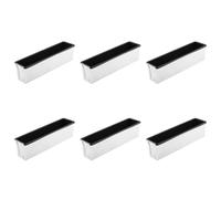 Xnuiasqe 6 moldes rectangulares antiadherentes para pan, tostadas pequeñas, moldes para hornear pasteles