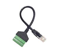 Xnuiasqe Adaptador de Red RJ45 de 20 cm A Bloque de Terminales de Tornillo de 8 Pines con Conector Ethernet de Cabeza de Cristal Macho A Terminal de Tornillo de 8 Pines.